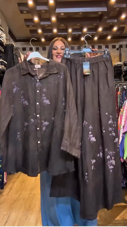 Women's Floral Printed Two-Piece Set