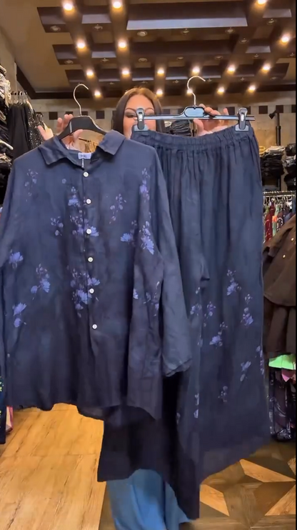 Women's Floral Printed Two-Piece Set