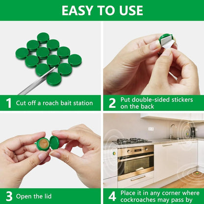 Natural Cockroach Killer for Kitchens, Bathrooms, and Cabinets [Pack of 2]