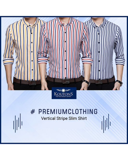 Vertical Striped Shirt Pack of 3